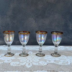 Retro Golden Pearl Liqueur Shot Aperitif Glasses, Set of 4 - Retro Barware