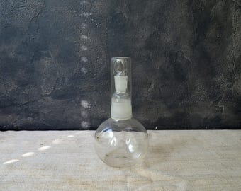 Botella pequeña de vidrio transparente con tapa Frasco medidor médico Botella de exhibición de pociones