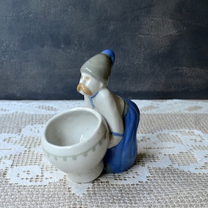 Ceramic open salt cellar Salt storage jar Cossak figurine salt dish Salt container Salt holder Farmhouse kitchen salt and pepper pot
