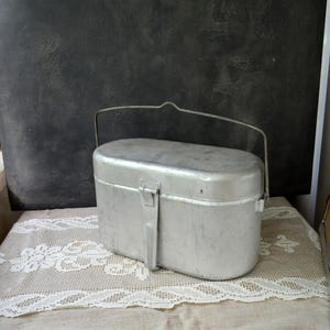 Großer Aluminiumbehälter mit Deckel Reise-Lunchbox Touristenlebensmittelbox Camping Wandern Picknick Metallkanister Kochtopf Aluminiumpfanne Kochgeschirr