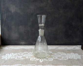 Frasco de farmacia retro de vidrio transparente con tapa: Tarro de boticario, Exhibidor médico