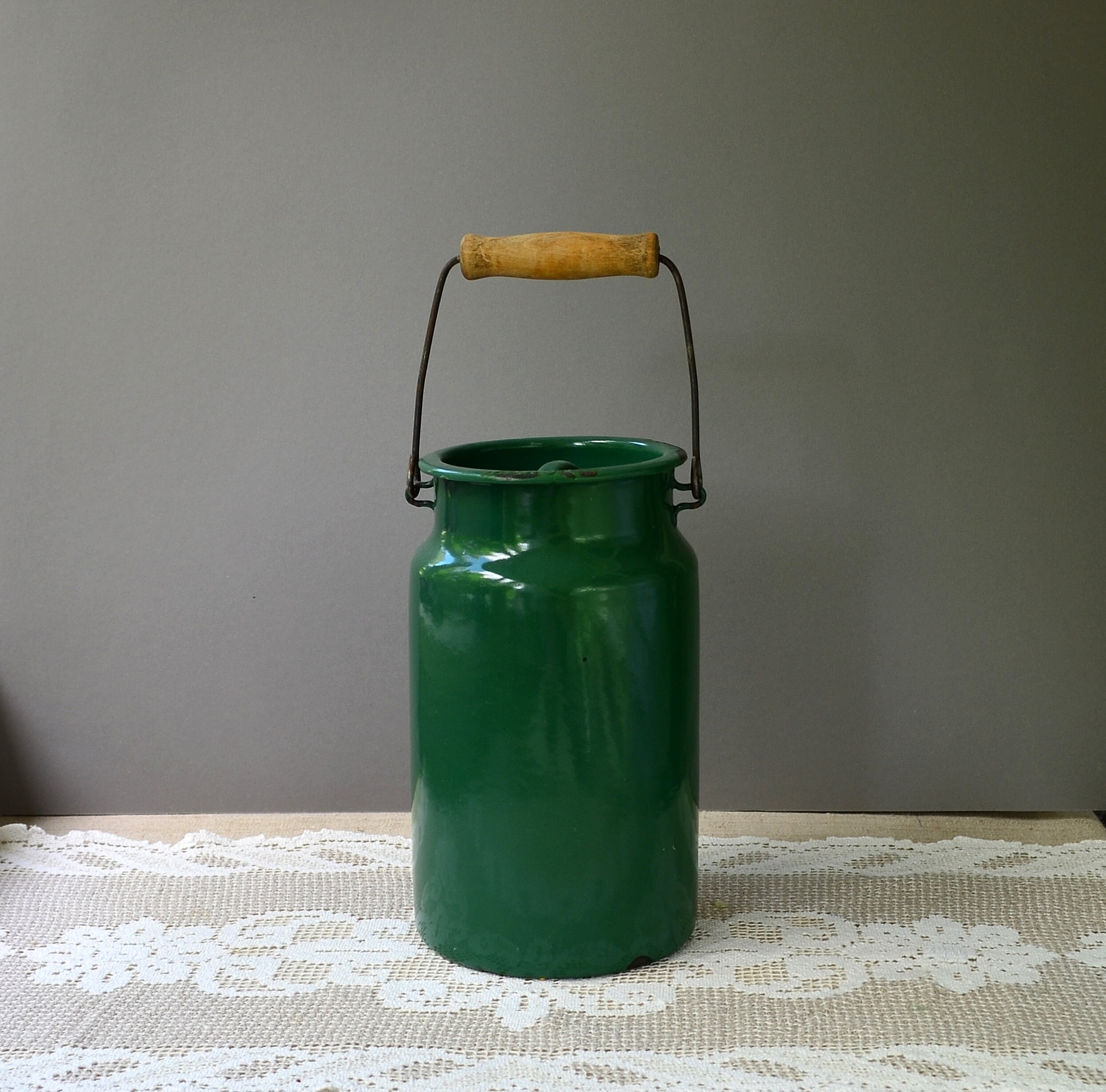 Metal milk can Milk canister with lid Milk container jug Etsy