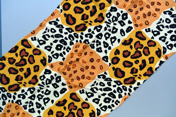 Animal print silk oblong scarf African inspired l… - image 7