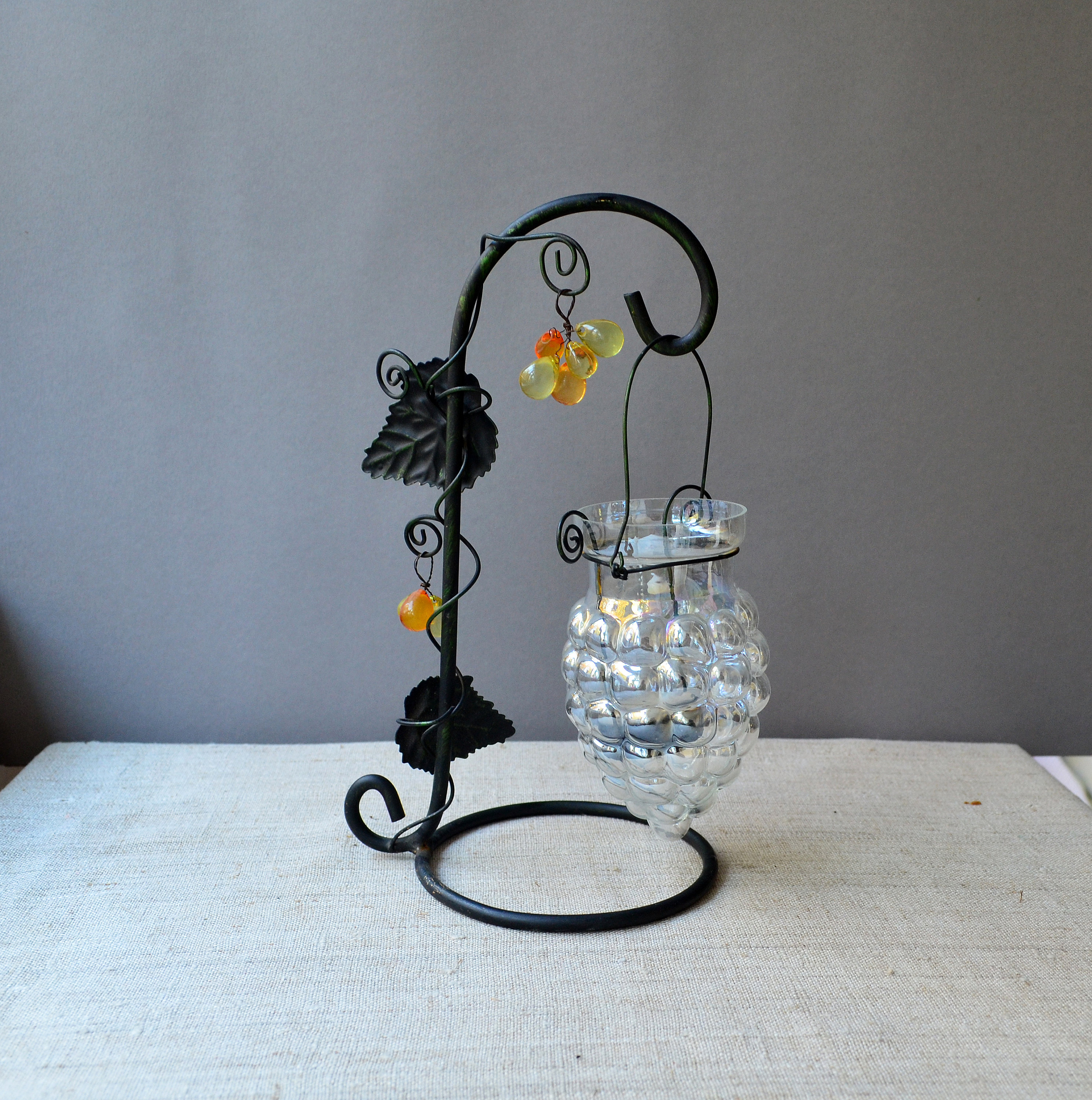 Glass metal candle tea light holder lantern Tealight Etsy