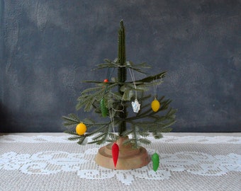 Ensemble de petit sapin de Noël et de décorations en plastique Sapin artificiel en plumes Mini sapin de table pour cheminée Petite décoration Décorations de Noël Reto