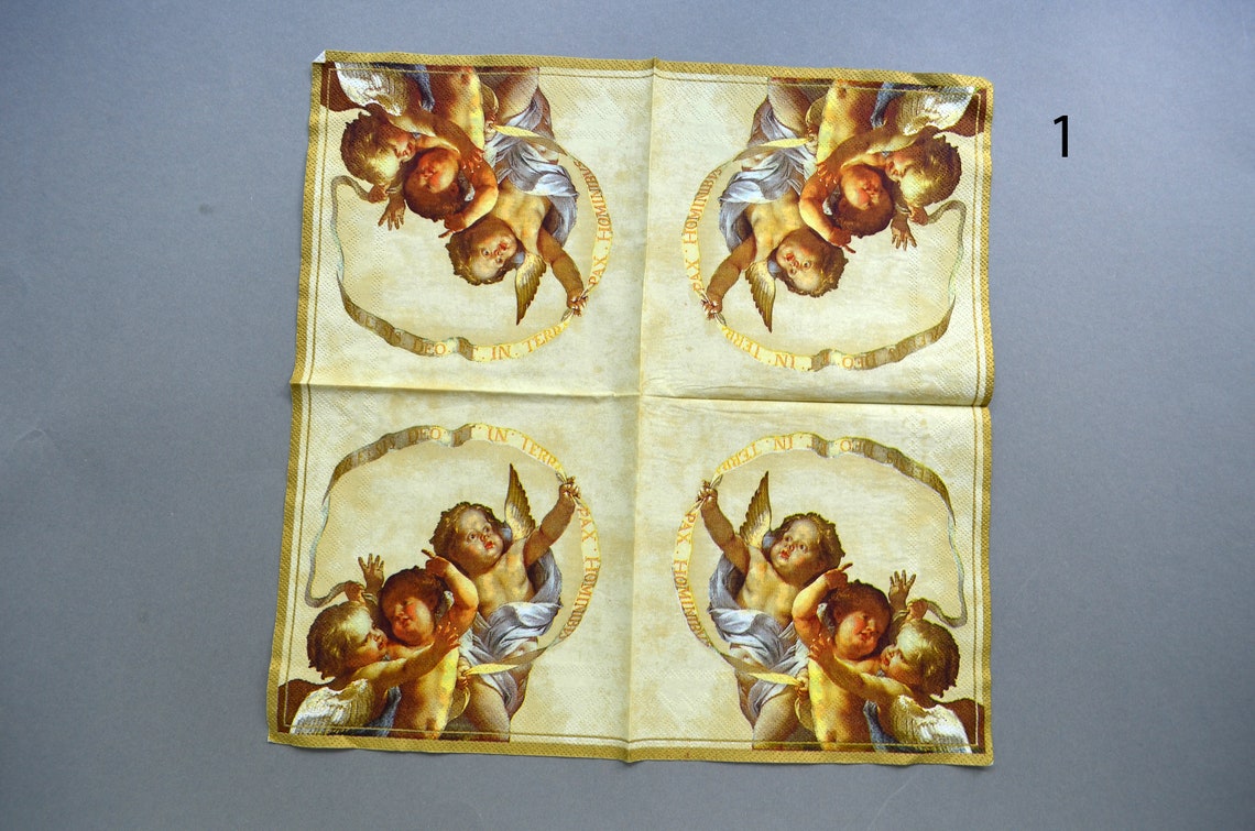 Angels religious Decoupage european paper napkins virgin Mary Etsy