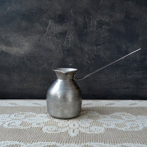 Metal cezve Turkish coffee pot Coffee maker Small pourer milk warmer Farmhouse kitchen