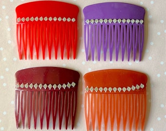 Vintage Hair Comb Set of 3 - Vintage Lot of Hair Combs 80s  display picture 3