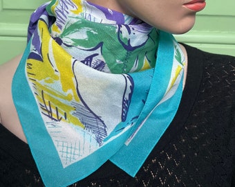 Vintage Scarf, Retro 70s style head scarf