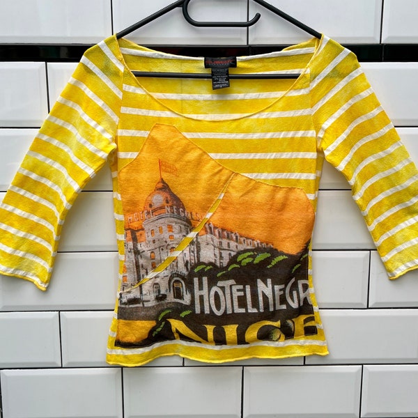 Custo Barcelona Yellow Polyamide Women Top main image 1