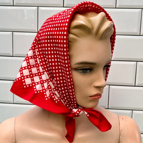 Vintage Scarf, 50s head scarf Rockabilly style Gem