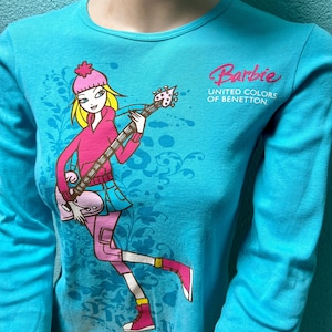 Vintage Barbie x Benetton Long Sleeve shirt – Y2K Rocker Girl Graphic Tee