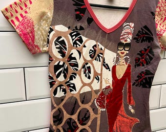 CUSTO Barcelona Top, Vintage Graphic Top Y2K - Etsy