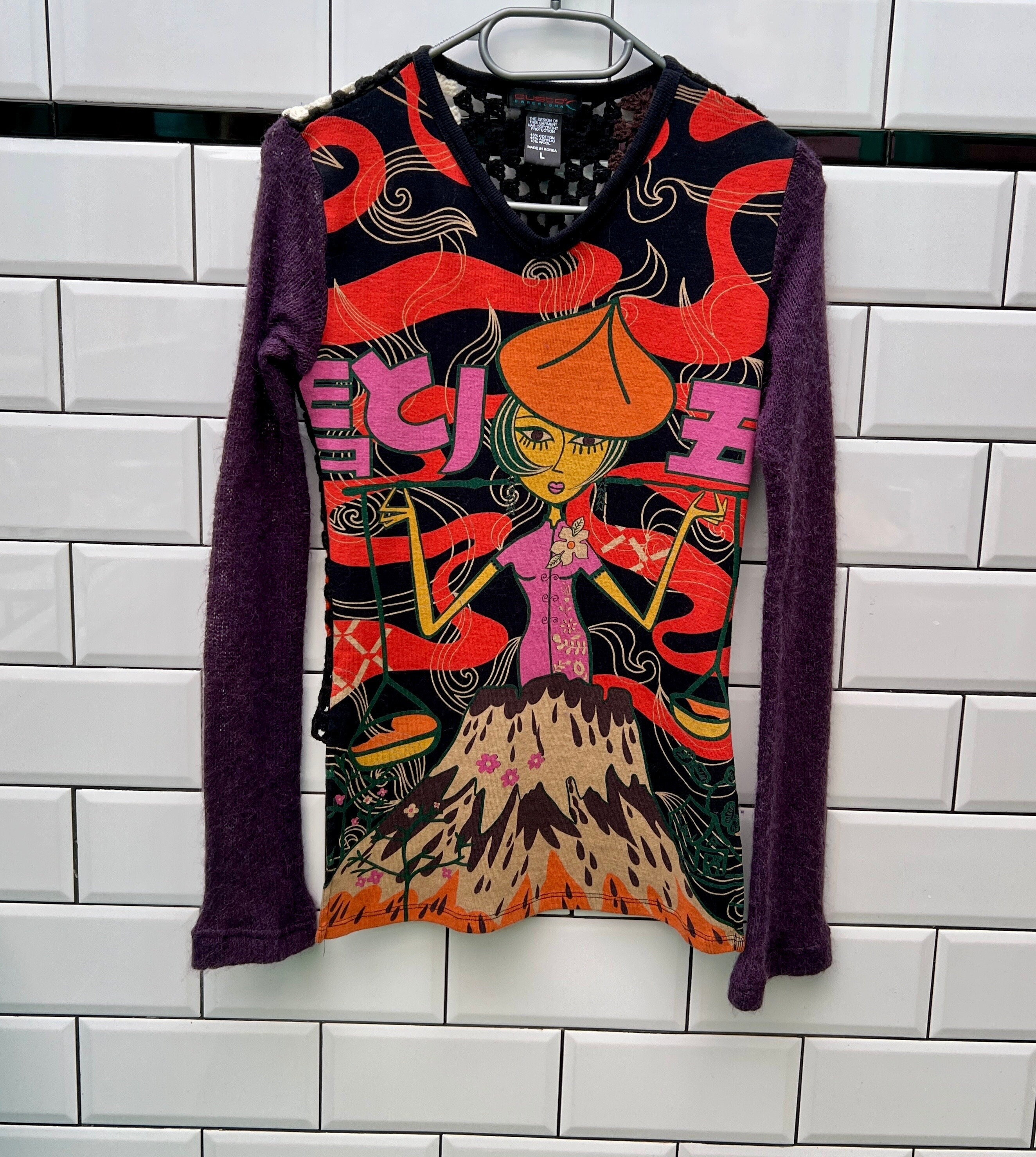Top Rétro Custo Barcelona - Taille 3, Modèle TH316 - Occasion Très Bon état - Pièce Unique