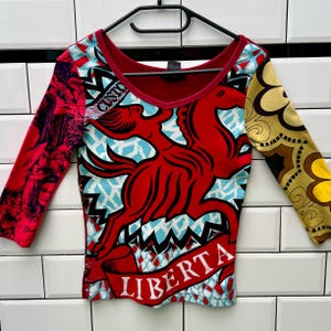 Rare CUSTO Barcelona top - Vintage 90s Custo Shirt Liberta Horse