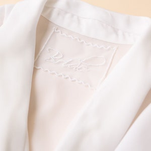 Luxury Bridal Robe / Personalized Robe / Gifts for Bride-to-Be / Wedding Day Robe Bride / White Robe with Pearls / ALANNA ROBE WHITE image 8