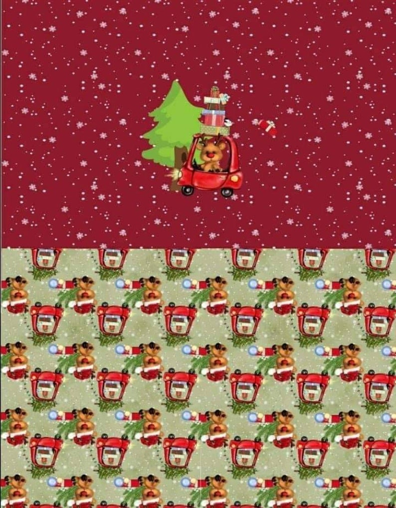 Custom Cloth diaper,wetbag or pod Maroon Santa/'s lil Helper maroon