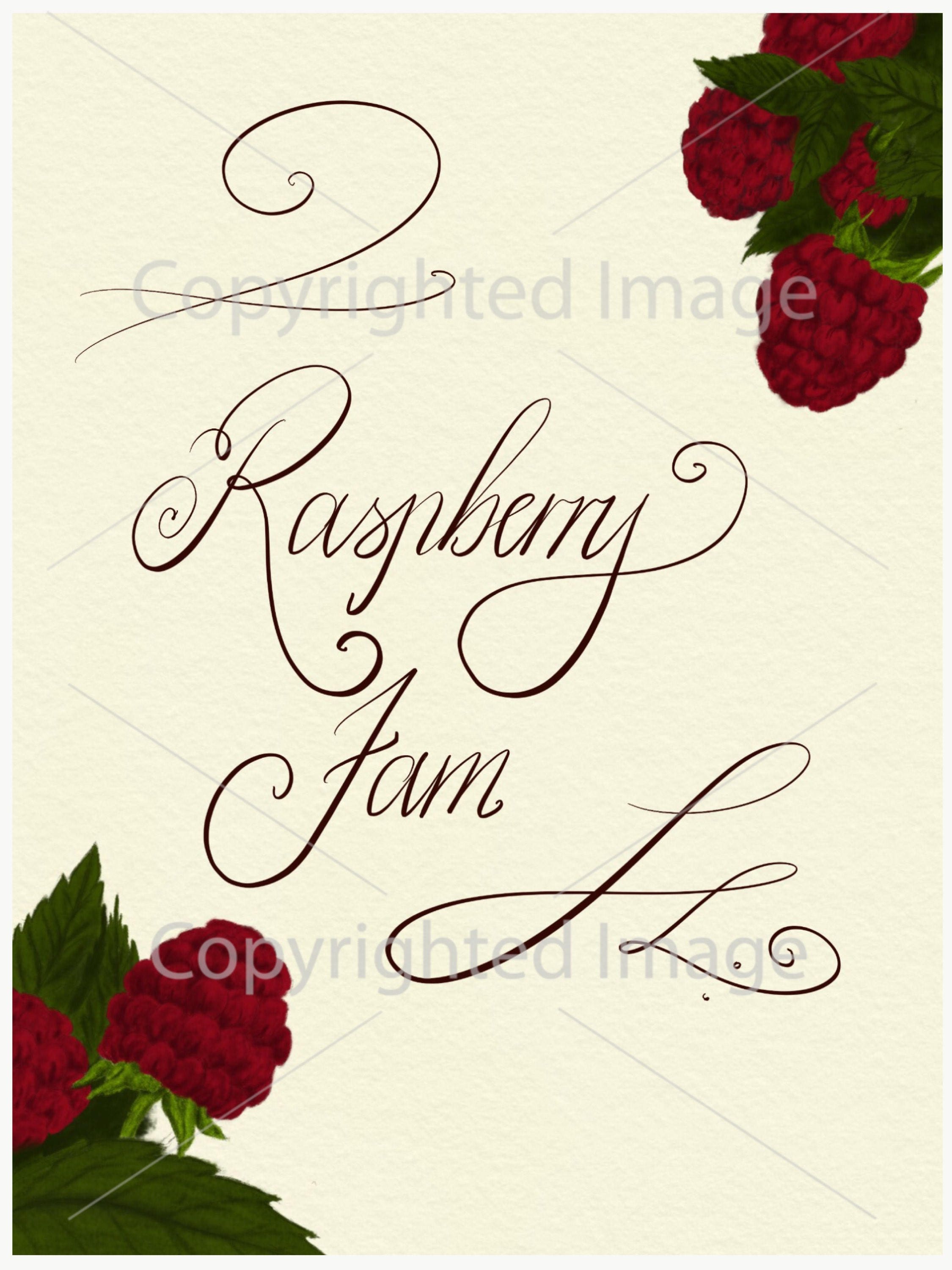 Hot Raspberry Jam Label Jam Label, Raspberry Jam Label, Raspberry Jam, Label, Jam Jar Label ...