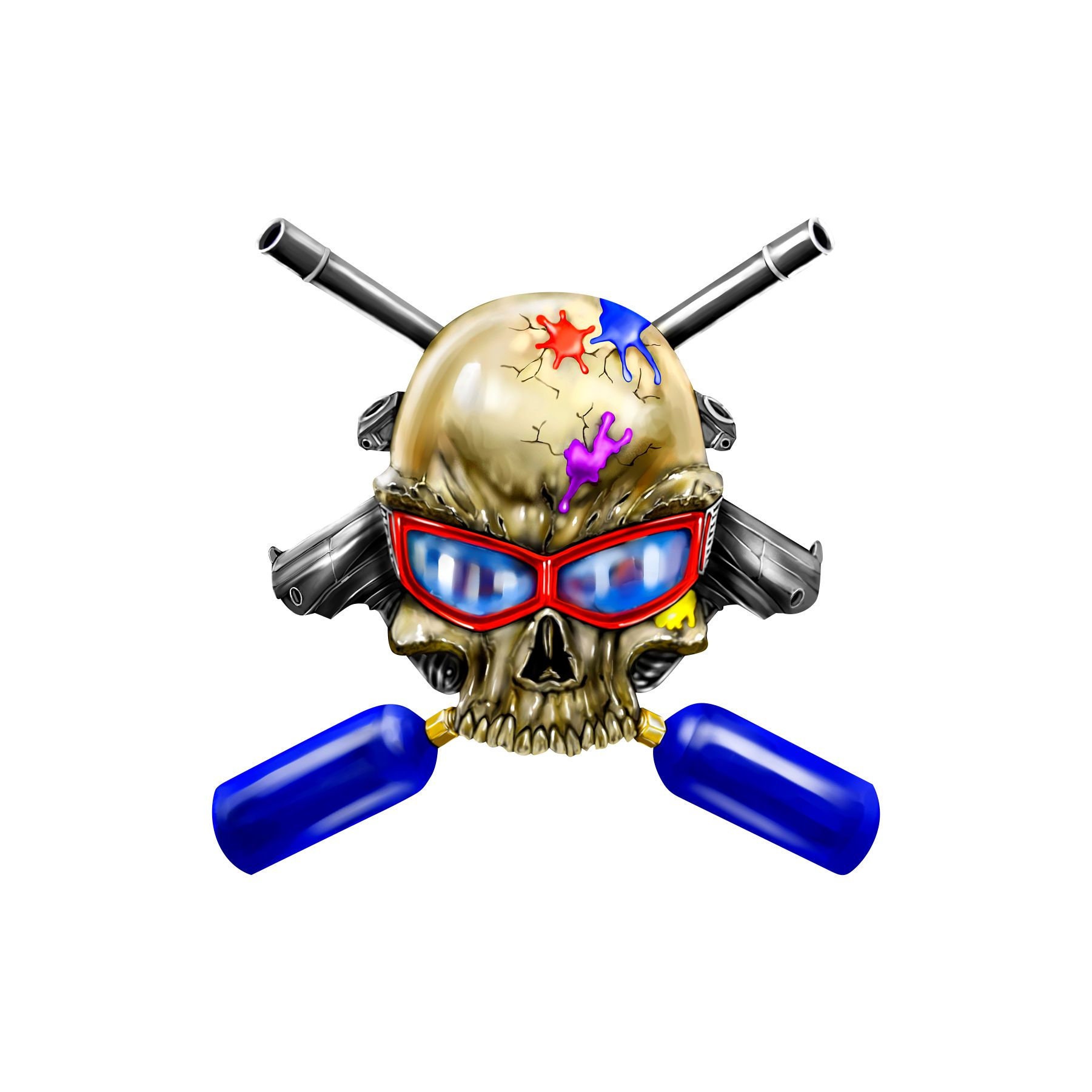 Paintball Skull Decal Paintball Decal Paintball Skull Etsy