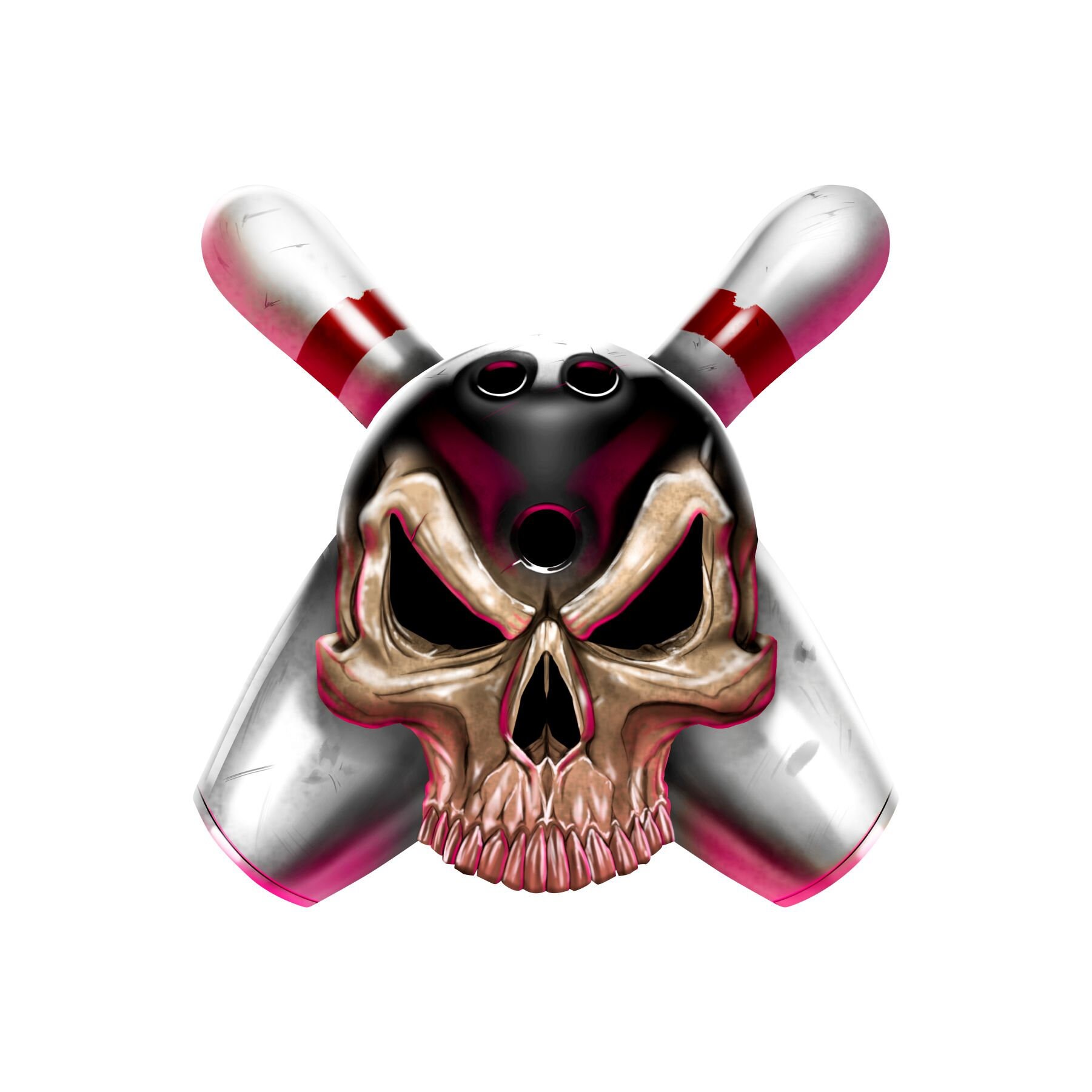 Bowling skull decal bowling decal bowling pin decal Etsy