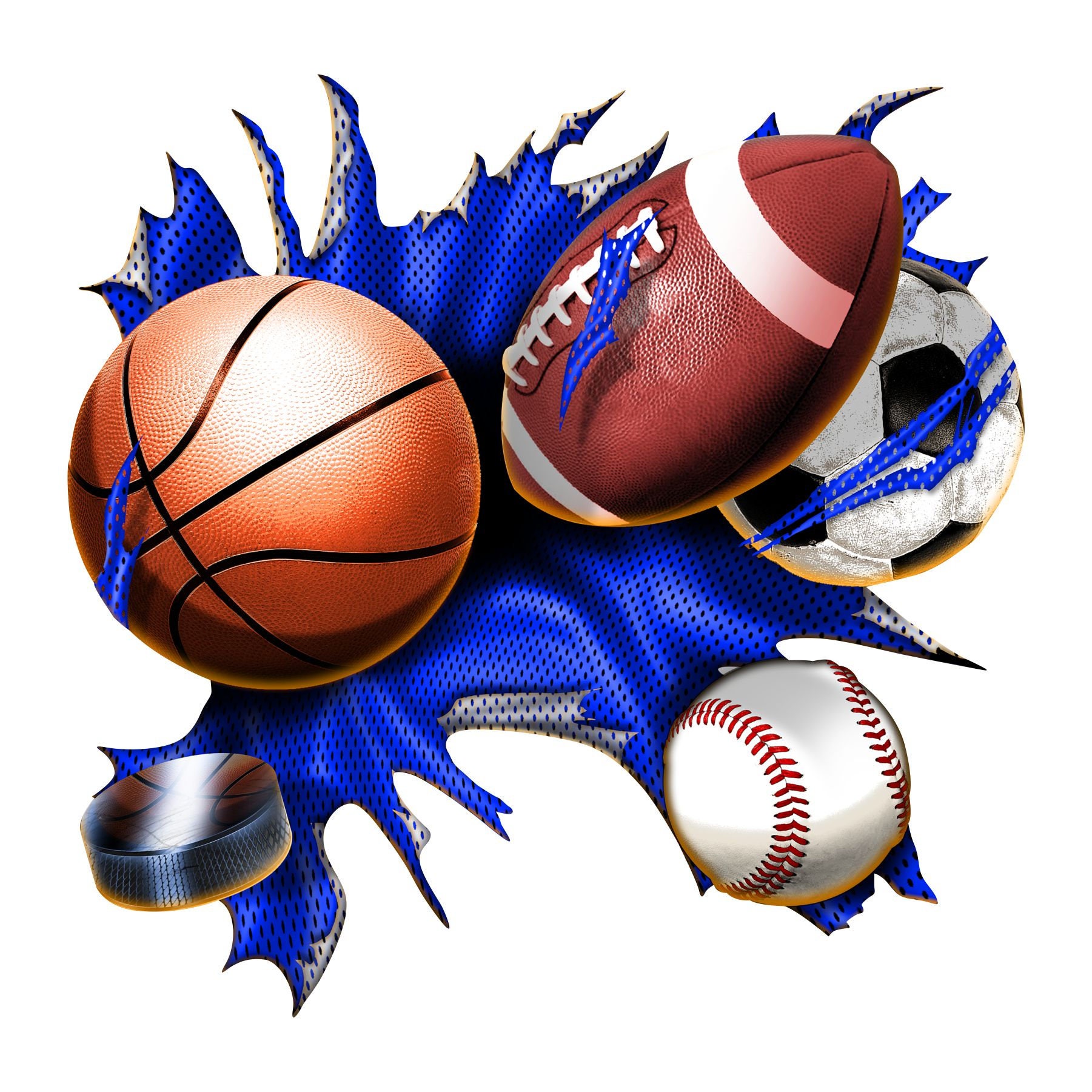 All Sports vinyl decal full color all sports decal all Etsy