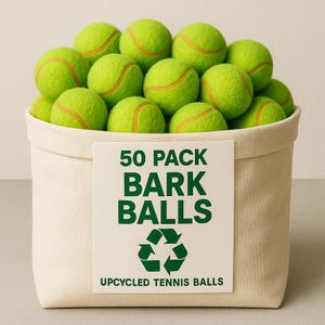 50 Recycled Tennis Balls, For Your Fetch-Loving Pup! #BarkBalls #SoFetch