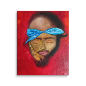 Tupac Shakur Art Print – Hip Hop Wall Decor, Rapper Portrait Canvas, Music Legend Artwork