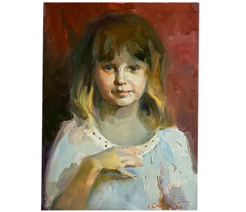 Portrait to order, Portrait painting, Custom portrait from photo, Parents portrait, gift, daughter portrait, shops wedding portrait, girl portrait