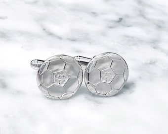 Sterling Silver Soccer Cufflinks, Oxidised Cufflinks, Silver Cufflinks, Cufflinks for Men, Cuff Links for Men, Gifts for men