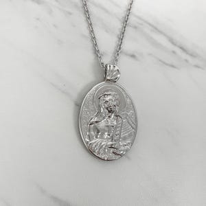 Saint Cecilia Necklace: Sterling Silver Patron Saint of Music Pendant