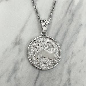 Leo Zodiac Necklace for Women - Sterling Silver Leo Zodiac pendant, Horoscope pendant