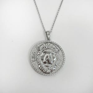 Leo Zodiac Necklace for Men - Sterling Silver, Horoscope pendant