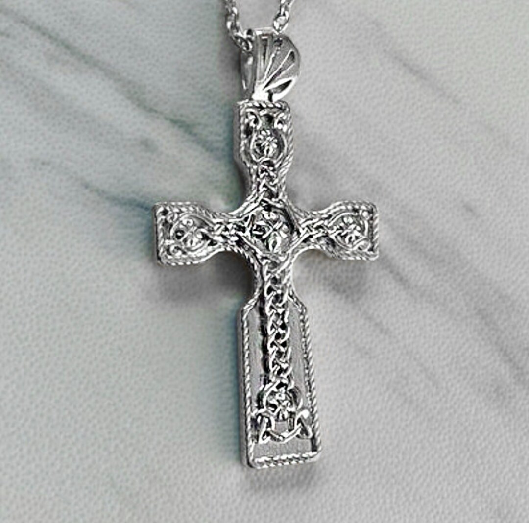 Celtic Knot Cross Necklace Faith Sterling Silver 925 Irish Heritage ...