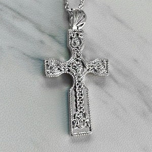 Celtic Knot Cross Necklace - Sterling Silver, Celtic Knot Cross Pendant