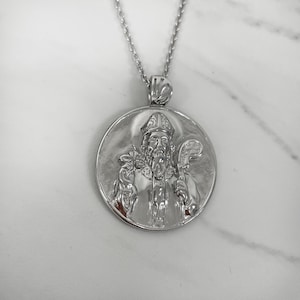Saint Patrick Sterling Silver Pendant Necklace