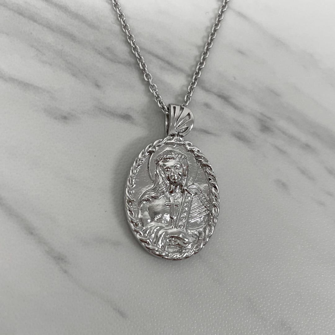 Saint Cecilia Sterling Silver Necklace: Patron Saint of Music - Etsy