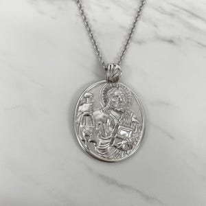 Sterling Silver Saint James Pendant Necklace