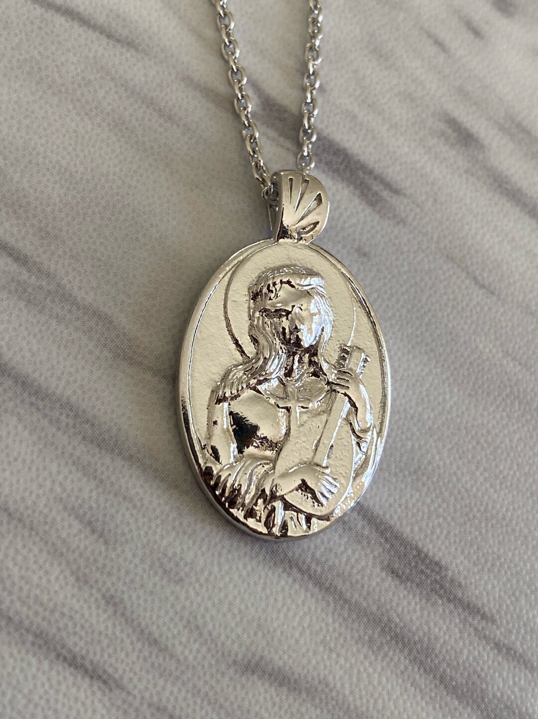 Saint Cecilia Guitar Pendant Necklace | Sterling Silver 925 Patron ...