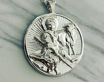 Young Shepherd Christ Necklace - Round Sterling Silver, Young Shepherd Christ Pendant