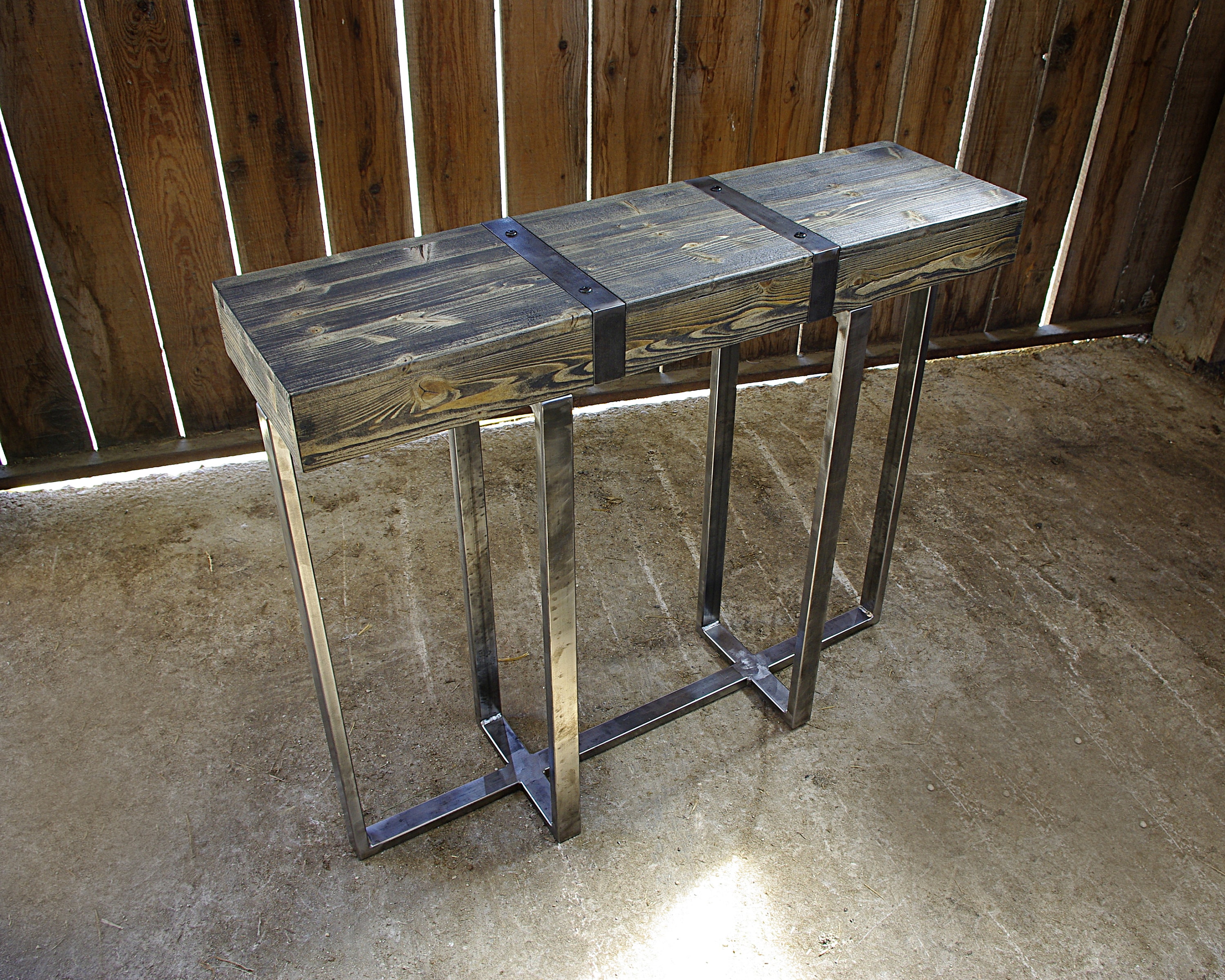 console Fer Et bois Vieilli