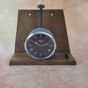Vintage Jaeger Bentley Car Clock, black dial.