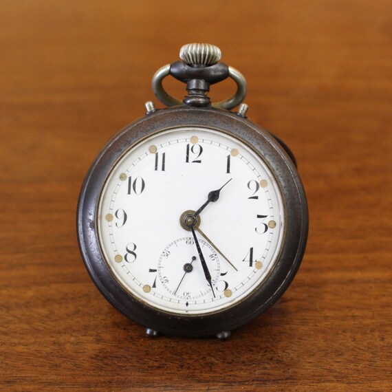 Reserved For Peter Ww1 Alarm Pocket Watch Junghans Etsy