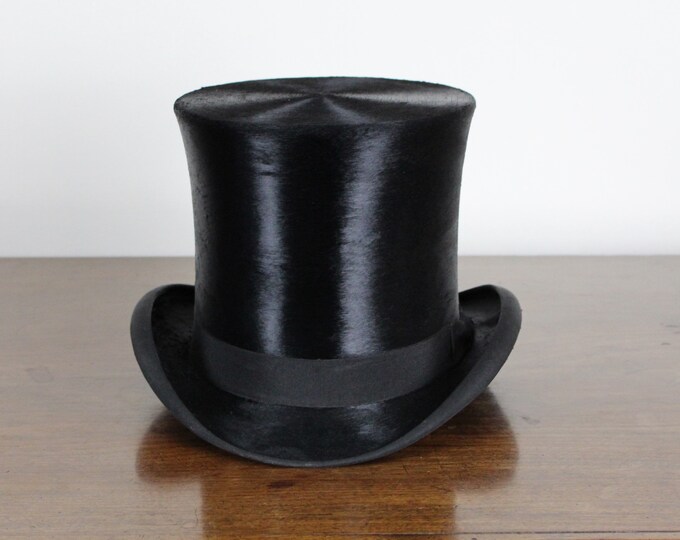 Victorian Antique Black Silk Top Hat By Christie s Of London Circa Victorian Antique Black Silk Top Hat By Christie s Of London Circa