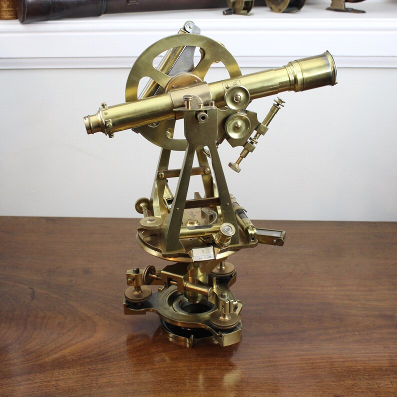Antique Theodolite Military Victorian Solid Brass Dated 1901 Etsy - image 0