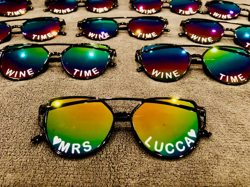 Personalized Sunglasses Bachelorette Gifts Wedding Wedding Etsy
