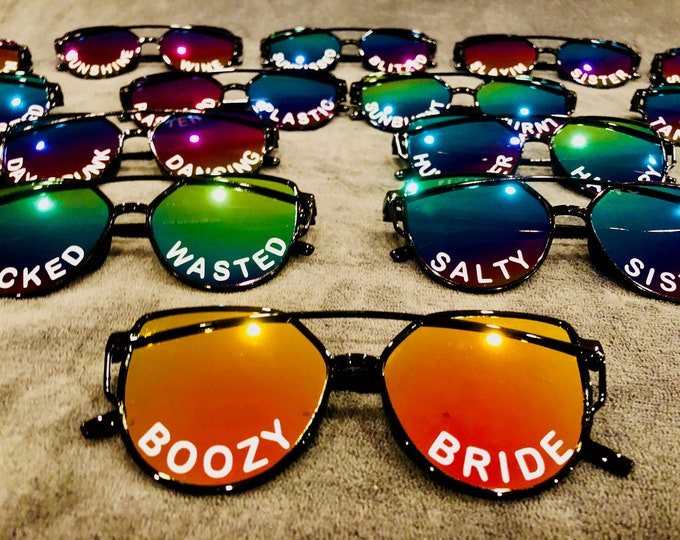 Personalized Sunglasses Bachelorette Gifts Wedding Wedding Etsy