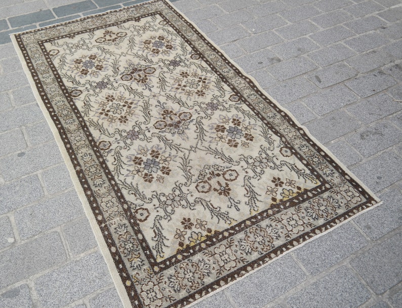 Oushak Rug,Vintage Oushak Rug,Turkish Oushak Rug,Anatolian Handwoven Oushak Rug,Floor Rug No:04534