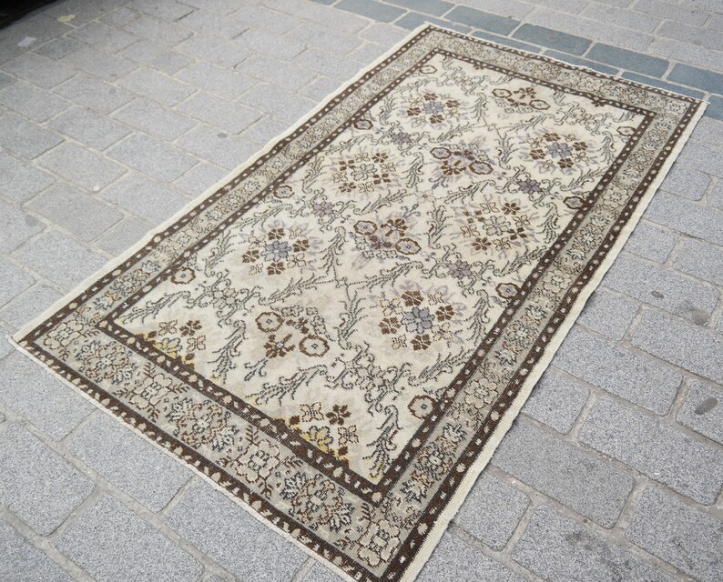 Oushak Rug,Vintage Oushak Rug,Turkish Oushak Rug,Anatolian Handwoven Oushak Rug,Floor Rug No:04534