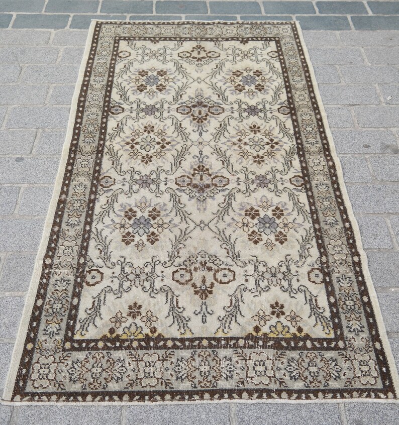 Oushak Rug,Vintage Oushak Rug,Turkish Oushak Rug,Anatolian Handwoven Oushak Rug,Floor Rug No:04534