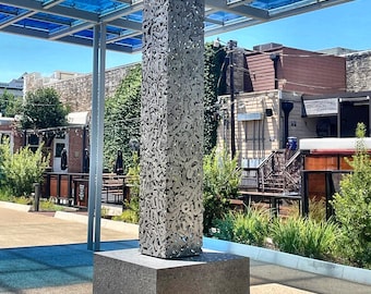Lettercube large Contemporary Stainless Steel Sculpture